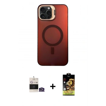 MARSİLYAN™- iPhone 14 Pro Max Kılıf Doruk Klasik Prime - Siyah Buffer Cam Ekran Koruyucu + Bilvis Titan Kamera Lens - GS