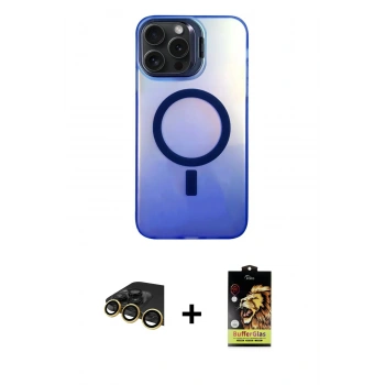 MARSİLYAN™- iPhone 14 Pro Max Kılıf Doruk Klasik Prime - Siyah Buffer Cam Ekran Koruyucu + Raze Metal Kamera Lens - GD