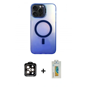 MARSİLYAN™- iPhone 14 Pro Max Kılıf Doruk Klasik Prime - Siyah Polymer Nano Ekran Koruyucu + PVD Metal Kamera Lens - TU