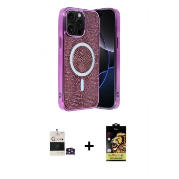 MARSİLYAN™- iPhone 14 Pro Max Kılıf Eksen Çizgi - Siyah Buffer Cam Ekran Koruyucu + Bilvis Titan Kamera Lens - GD
