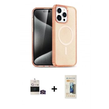 MARSİLYAN™- iPhone 14 Pro Max Kılıf Eksen Doku Koleksiyonu - Siyah 6D Mat Seramik Hayalet Nano Ekran Koruyucu + Bilvis Titan Kamera Lens - GD