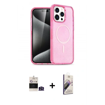 MARSİLYAN™- iPhone 14 Pro Max Kılıf Eksen Doku Koleksiyonu - Siyah Bilvis 3D Mat Cam Ekran Koruyucu + Bilvis Titan Kamera Lens - DNMR