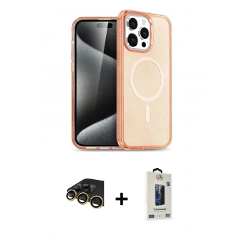 MARSİLYAN™- iPhone 14 Pro Max Kılıf Eksen Doku Koleksiyonu - Siyah Bilvis Hayalet Cam Ekran Koruyucu + Raze Metal Kamera Lens - GD