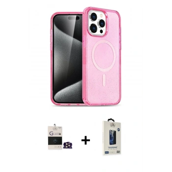 MARSİLYAN™- iPhone 14 Pro Max Kılıf Eksen Doku Koleksiyonu - Siyah Bilvis Hayalet Cam Ekran Koruyucu + Bilvis Titan Kamera Lens - GD