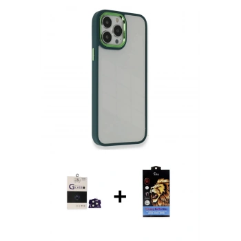 MARSİLYAN™- iPhone 14 Pro Max Kılıf Eksen Doku Prime - Siyah Buffer Hayalet Cam Ekran Koruyucu + Bilvis Titan Kamera Lens - DNMR
