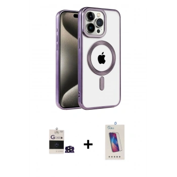 MARSİLYAN™- iPhone 14 Pro Max Kılıf Eksen Form Koleksiyonu - Siyah Joko 5D Cam + Bilvis Titan Kamera Lens - DNMR