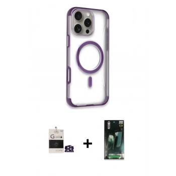 MARSİLYAN™- iPhone 14 Pro Max Kılıf Eksen Klasik Koleksiyonu - Siyah 360 Mat Full Body Arka Koruyucu + Bilvis Titan Kamera Lens - GS