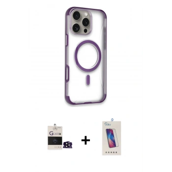 MARSİLYAN™- iPhone 14 Pro Max Kılıf Eksen Klasik Koleksiyonu - Siyah Joko 5D Cam + Bilvis Titan Kamera Lens - SH