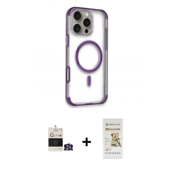 MARSİLYAN™- iPhone 14 Pro Max Kılıf Eksen Klasik Koleksiyonu - Siyah Mat Seramik Nano Ekran Koruyucu + Bilvis Titan Kamera Lens - GS