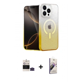 MARSİLYAN™- iPhone 14 Pro Max Kılıf Eksen Minimal Özel Seri - Siyah Bilvis 3D Mat Cam Ekran Koruyucu + Bilvis Titan Kamera Lens - DNMR