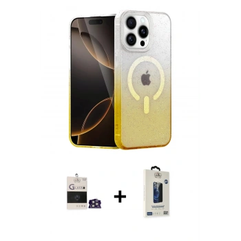 MARSİLYAN™- iPhone 14 Pro Max Kılıf Eksen Minimal Özel Seri - Siyah Bilvis Hayalet Cam Ekran Koruyucu + Bilvis Titan Kamera Lens - GS