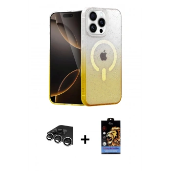 MARSİLYAN™- iPhone 14 Pro Max Kılıf Eksen Minimal Özel Seri - Siyah Buffer Hayalet Cam Ekran Koruyucu + Raze Metal Kamera Lens - GS