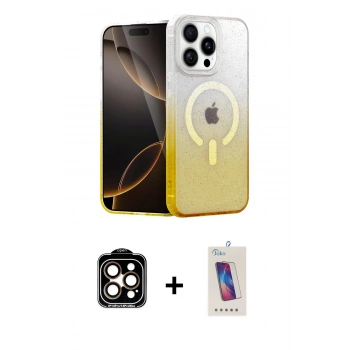 MARSİLYAN™- iPhone 14 Pro Max Kılıf Eksen Minimal Özel Seri - Siyah Joko 5D Cam + PVD Metal Kamera Lens - TU