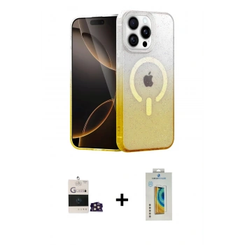 MARSİLYAN™- iPhone 14 Pro Max Kılıf Eksen Minimal Özel Seri - Siyah Polymer Nano Ekran Koruyucu + Bilvis Titan Kamera Lens - GD