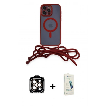 MARSİLYAN™- iPhone 14 Pro Max Kılıf Eksen Özel Seri - Şeffaf Pasifik Cam Ekran Koruyucu + PVD Metal Kamera Lens - TU