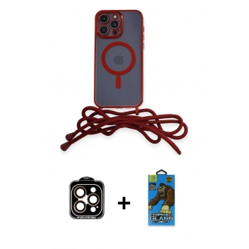 MARSİLYAN™- iPhone 14 Pro Max Kılıf Eksen Özel Seri - Siyah 18D Cam Ekran Koruyucu + PVD Metal Kamera Lens - TU