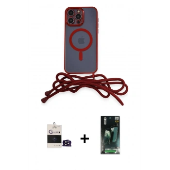 MARSİLYAN™- iPhone 14 Pro Max Kılıf Eksen Özel Seri - Siyah 360 Mat Full Body Arka Koruyucu + Bilvis Titan Kamera Lens - SH