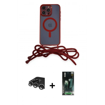 MARSİLYAN™- iPhone 14 Pro Max Kılıf Eksen Özel Seri - Siyah 360 Mat Full Body Arka Koruyucu + Raze Metal Kamera Lens - GS