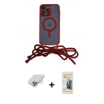 MARSİLYAN™- iPhone 14 Pro Max Kılıf Eksen Özel Seri - Siyah 6D Mat Seramik Hayalet Nano Ekran Koruyucu + Band Metal Kamera Lens - GS