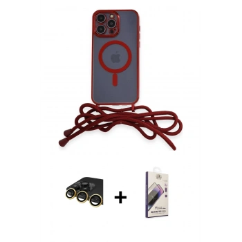 MARSİLYAN™- iPhone 14 Pro Max Kılıf Eksen Özel Seri - Siyah Bilvis 3D Mat Cam Ekran Koruyucu + Raze Metal Kamera Lens - GD