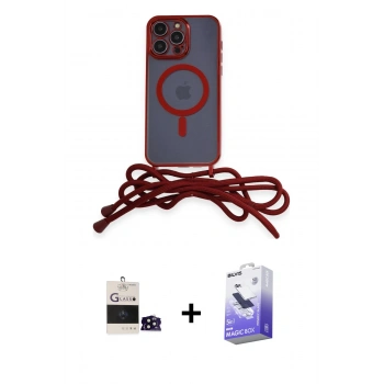 MARSİLYAN™- iPhone 14 Pro Max Kılıf Eksen Özel Seri - Siyah Bilvis 5in1 5D Magic Hayalet Cam Ekran Koruyucu + Bilvis Titan Kamera Lens - SH