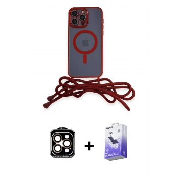 MARSİLYAN™- iPhone 14 Pro Max Kılıf Eksen Özel Seri - Siyah Bilvis 5in1 5D Magic Hayalet Cam Ekran Koruyucu + PVD Metal Kamera Lens - TU