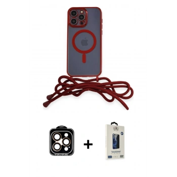 MARSİLYAN™- iPhone 14 Pro Max Kılıf Eksen Özel Seri - Siyah Bilvis Hayalet Cam Ekran Koruyucu + PVD Metal Kamera Lens - TU