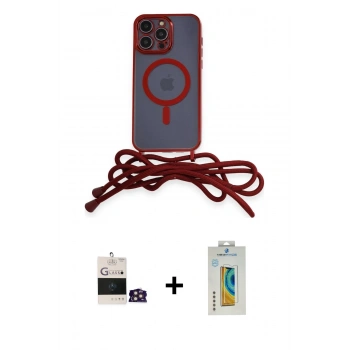 MARSİLYAN™- iPhone 14 Pro Max Kılıf Eksen Özel Seri - Siyah Polymer Nano Ekran Koruyucu + Bilvis Titan Kamera Lens - GD