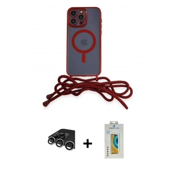MARSİLYAN™- iPhone 14 Pro Max Kılıf Eksen Özel Seri - Siyah Polymer Nano Ekran Koruyucu + Raze Metal Kamera Lens - GS