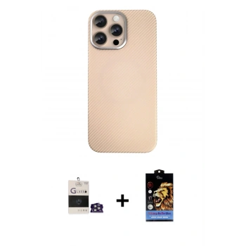 MARSİLYAN™- iPhone 14 Pro Max Kılıf Eksen Prime - Siyah Buffer Hayalet Cam Ekran Koruyucu + Bilvis Titan Kamera Lens - GS