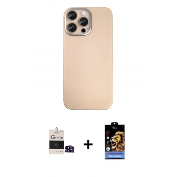 MARSİLYAN™- iPhone 14 Pro Max Kılıf Eksen Prime - Siyah Buffer Hayalet Cam Ekran Koruyucu + Bilvis Titan Kamera Lens - SH