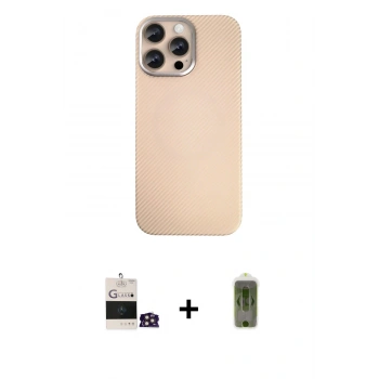 MARSİLYAN™- iPhone 14 Pro Max Kılıf Eksen Prime - Siyah Joko Magic 5D Hayalet Cam + Bilvis Titan Kamera Lens - GD