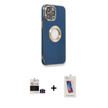 MARSİLYAN™- iPhone 14 Pro Max Kılıf İz Form Serisi - Siyah Joko 5D Cam + Bilvis Titan Kamera Lens - DNMR