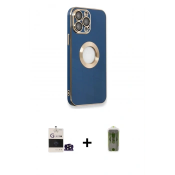 MARSİLYAN™- iPhone 14 Pro Max Kılıf İz Form Serisi - Siyah Joko Magic 5D Hayalet Cam + Bilvis Titan Kamera Lens - SH