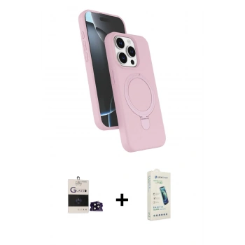 MARSİLYAN™- iPhone 14 Pro Max Kılıf İz Işık Koleksiyonu - Şeffaf Pasifik Cam Ekran Koruyucu + Bilvis Titan Kamera Lens - SH