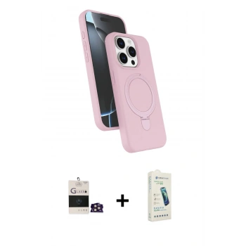 MARSİLYAN™- iPhone 14 Pro Max Kılıf İz Işık Koleksiyonu - Şeffaf Pasifik Cam Ekran Koruyucu + Bilvis Titan Kamera Lens - GD
