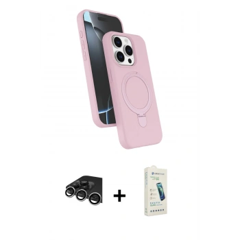 MARSİLYAN™- iPhone 14 Pro Max Kılıf İz Işık Koleksiyonu - Şeffaf Pasifik Cam Ekran Koruyucu + Raze Metal Kamera Lens - GS