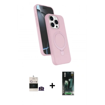 MARSİLYAN™- iPhone 14 Pro Max Kılıf İz Işık Koleksiyonu - Siyah 360 Mat Full Body Arka Koruyucu + Bilvis Titan Kamera Lens - GD