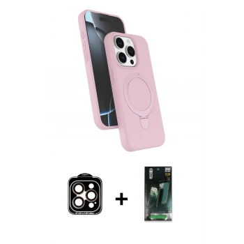MARSİLYAN™- iPhone 14 Pro Max Kılıf İz Işık Koleksiyonu - Siyah 360 Mat Full Body Arka Koruyucu + PVD Metal Kamera Lens - TU