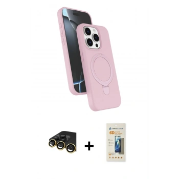 MARSİLYAN™- iPhone 14 Pro Max Kılıf İz Işık Koleksiyonu - Siyah 6D Mat Seramik Hayalet Nano Ekran Koruyucu + Raze Metal Kamera Lens - GD