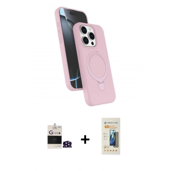 MARSİLYAN™- iPhone 14 Pro Max Kılıf İz Işık Koleksiyonu - Siyah 6D Mat Seramik Hayalet Nano Ekran Koruyucu + Bilvis Titan Kamera Lens - DNMR