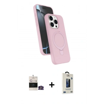 MARSİLYAN™- iPhone 14 Pro Max Kılıf İz Işık Koleksiyonu - Siyah Bilvis Hayalet Cam Ekran Koruyucu + Bilvis Titan Kamera Lens - GD