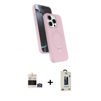 MARSİLYAN™- iPhone 14 Pro Max Kılıf İz Işık Koleksiyonu - Siyah Bilvis Hayalet Cam Ekran Koruyucu + Bilvis Titan Kamera Lens - GS