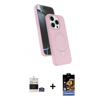 MARSİLYAN™- iPhone 14 Pro Max Kılıf İz Işık Koleksiyonu - Siyah Buffer Hayalet Cam Ekran Koruyucu + Bilvis Titan Kamera Lens - GS