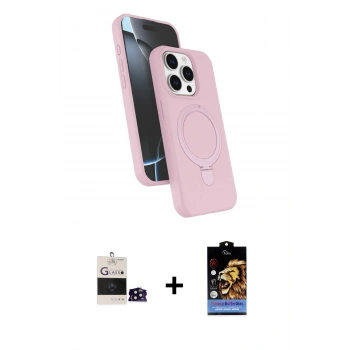MARSİLYAN™- iPhone 14 Pro Max Kılıf İz Işık Koleksiyonu - Siyah Buffer Hayalet Cam Ekran Koruyucu + Bilvis Titan Kamera Lens - SH