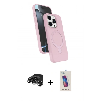 MARSİLYAN™- iPhone 14 Pro Max Kılıf İz Işık Koleksiyonu - Siyah Joko 5D Cam + Raze Metal Kamera Lens - GS