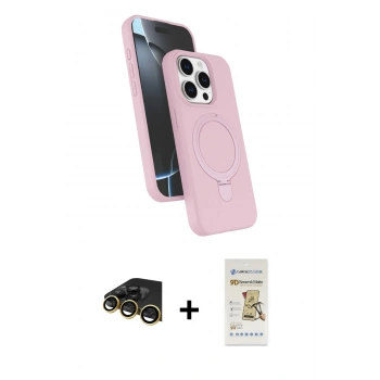 MARSİLYAN™- iPhone 14 Pro Max Kılıf İz Işık Koleksiyonu - Siyah Mat Seramik Nano Ekran Koruyucu + Raze Metal Kamera Lens - GD