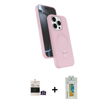MARSİLYAN™- iPhone 14 Pro Max Kılıf İz Işık Koleksiyonu - Siyah Polymer Nano Ekran Koruyucu + Bilvis Titan Kamera Lens - GD