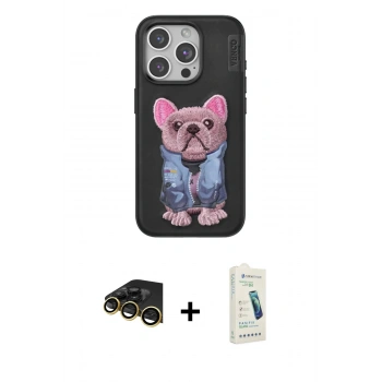 MARSİLYAN™- iPhone 14 Pro Max Kılıf İz Minimal Koleksiyonu - Şeffaf Pasifik Cam Ekran Koruyucu + Raze Metal Kamera Lens - GD