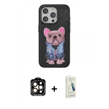 MARSİLYAN™- iPhone 14 Pro Max Kılıf İz Minimal Koleksiyonu - Şeffaf Pasifik Cam Ekran Koruyucu + PVD Metal Kamera Lens - TU